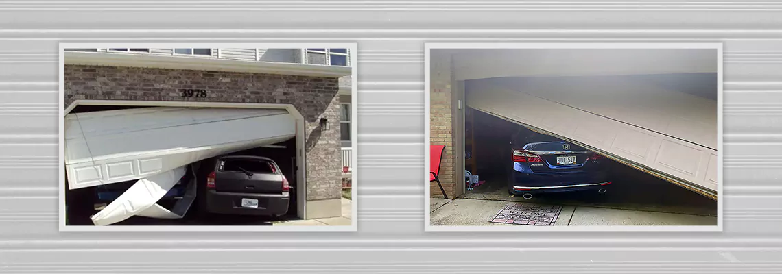 Repair Commercial Garage Door Got Hit By A Car in Northbrook, Illinois